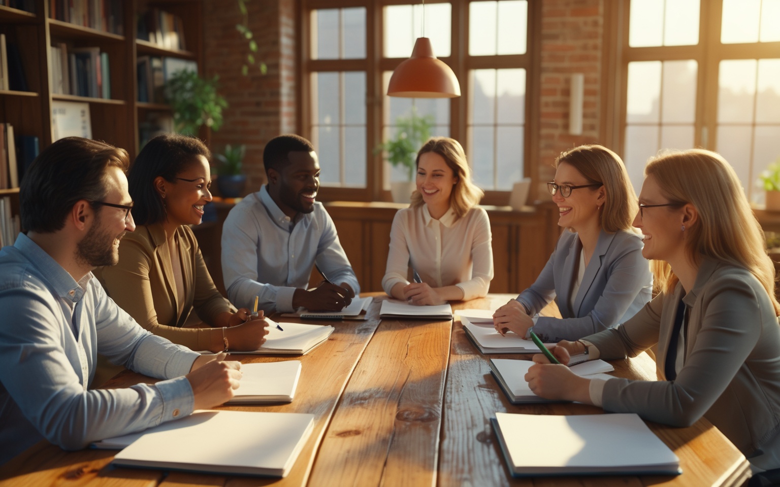 A fundraising team meeting